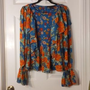 Anthropologie, Belle Vere floral blouse